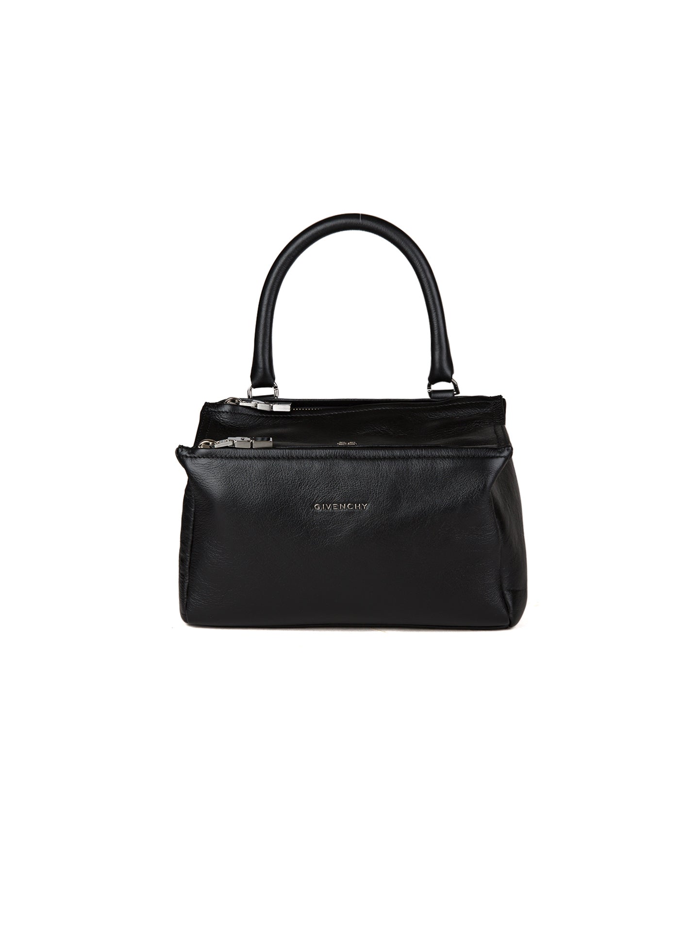 Schwarze Kalbsleder-Handtasche