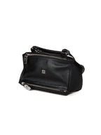 Schwarze Kalbsleder-Handtasche