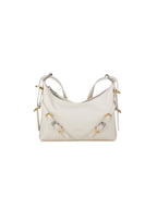 Beige Kalbsleder Handtasche