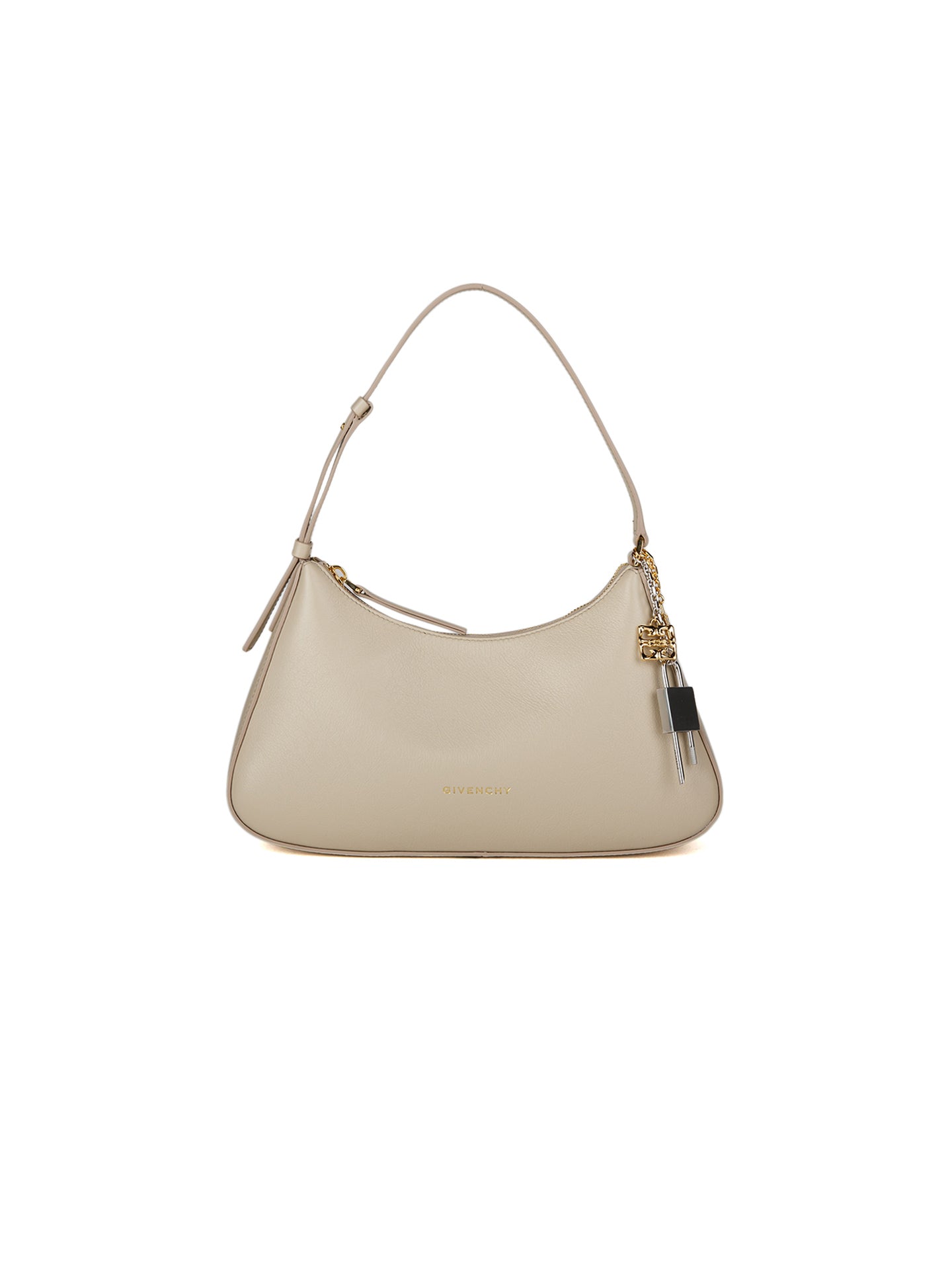 Beige Kalbsleder Handtasche