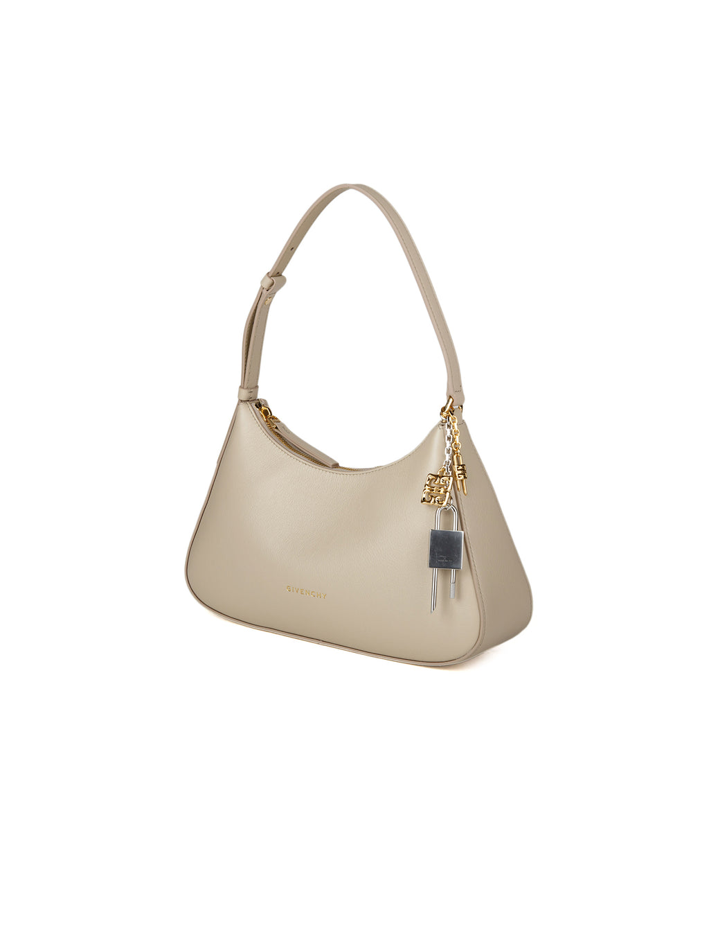 Beige Kalbsleder Handtasche