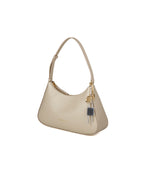 Beige Kalbsleder Handtasche