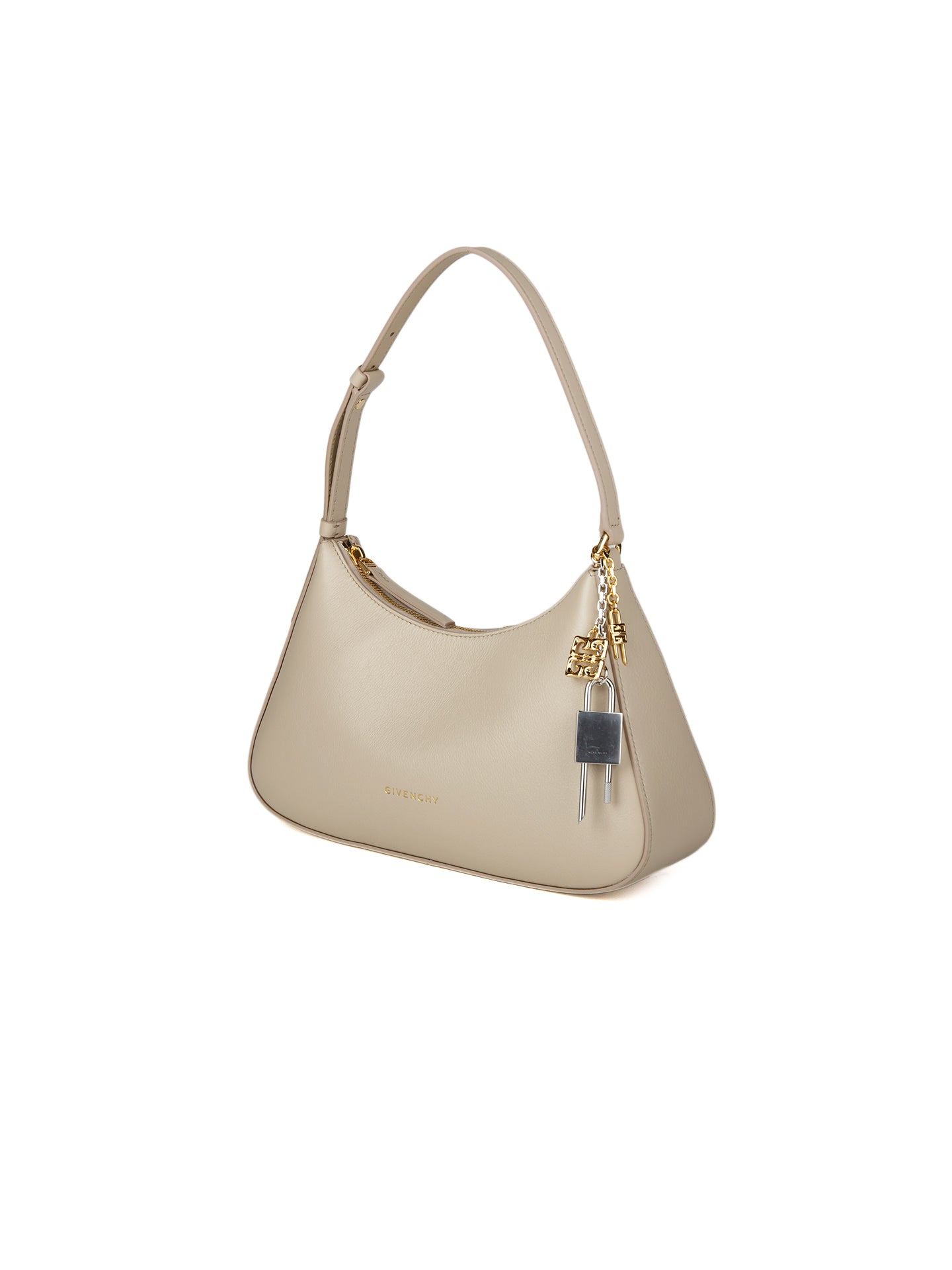 Beige Kalbsleder Handtasche