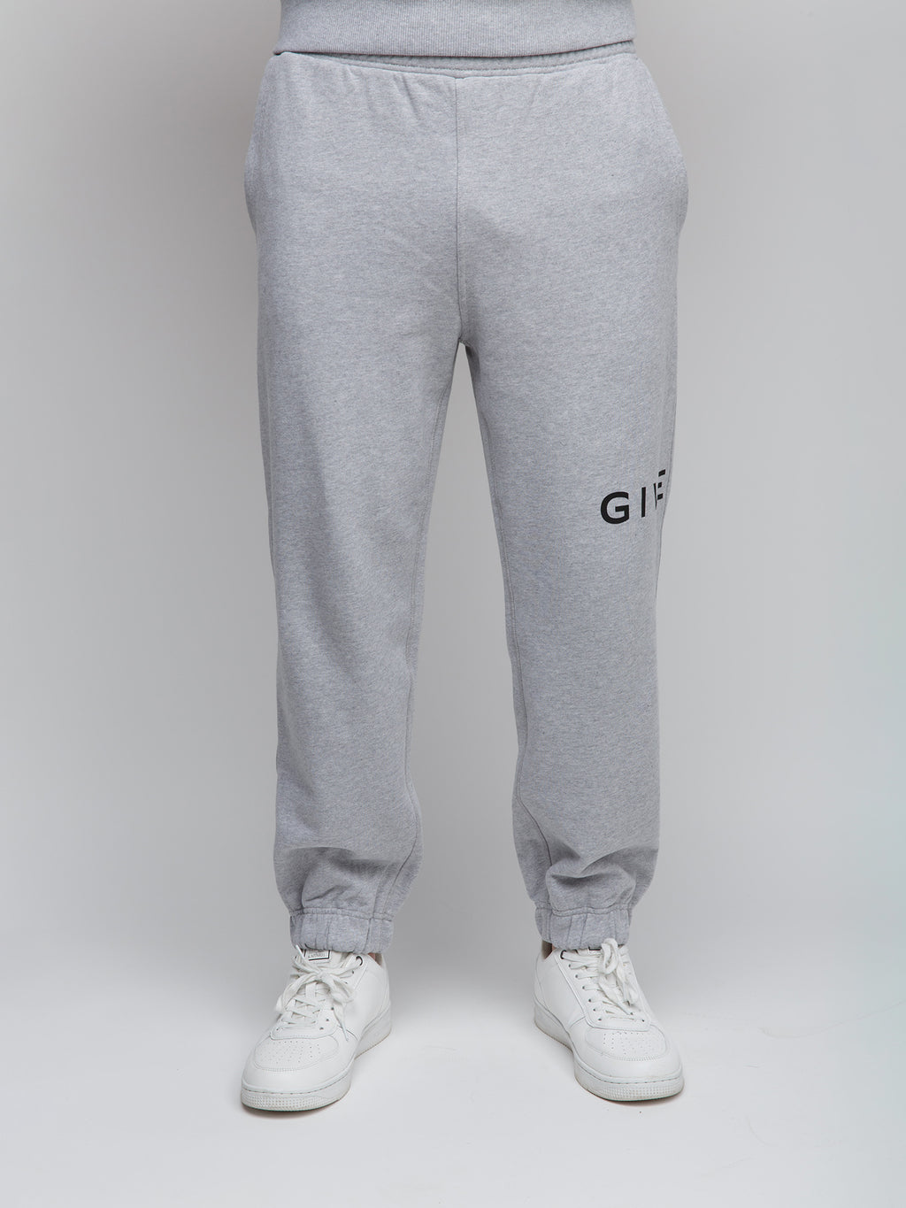Graue Baumwoll-Jogginghose (Sporthose)