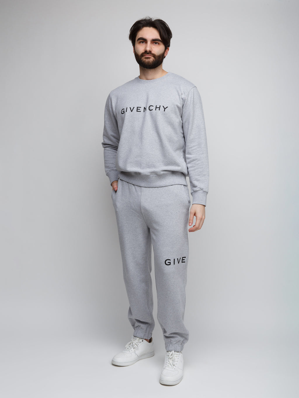 Graue Baumwoll-Jogginghose (Sporthose)