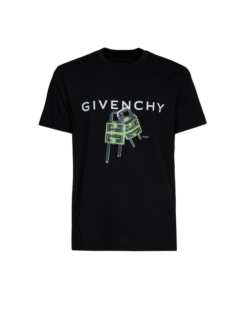 Schwarzes Baumwoll-T-Shirt