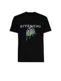 Schwarzes Baumwoll-T-Shirt