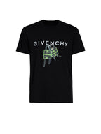 Schwarzes Baumwoll-T-Shirt