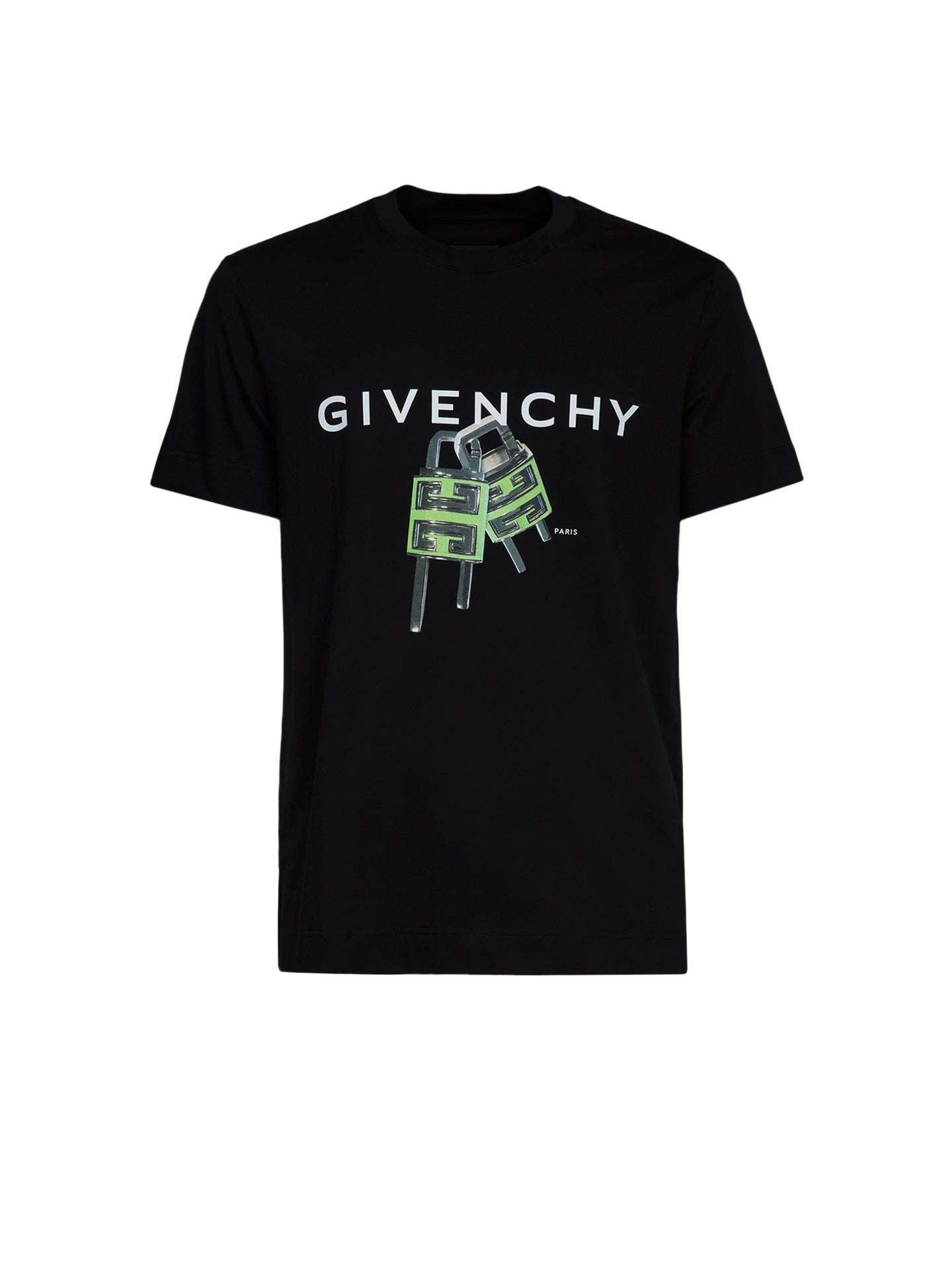 Schwarzes Baumwoll-T-Shirt