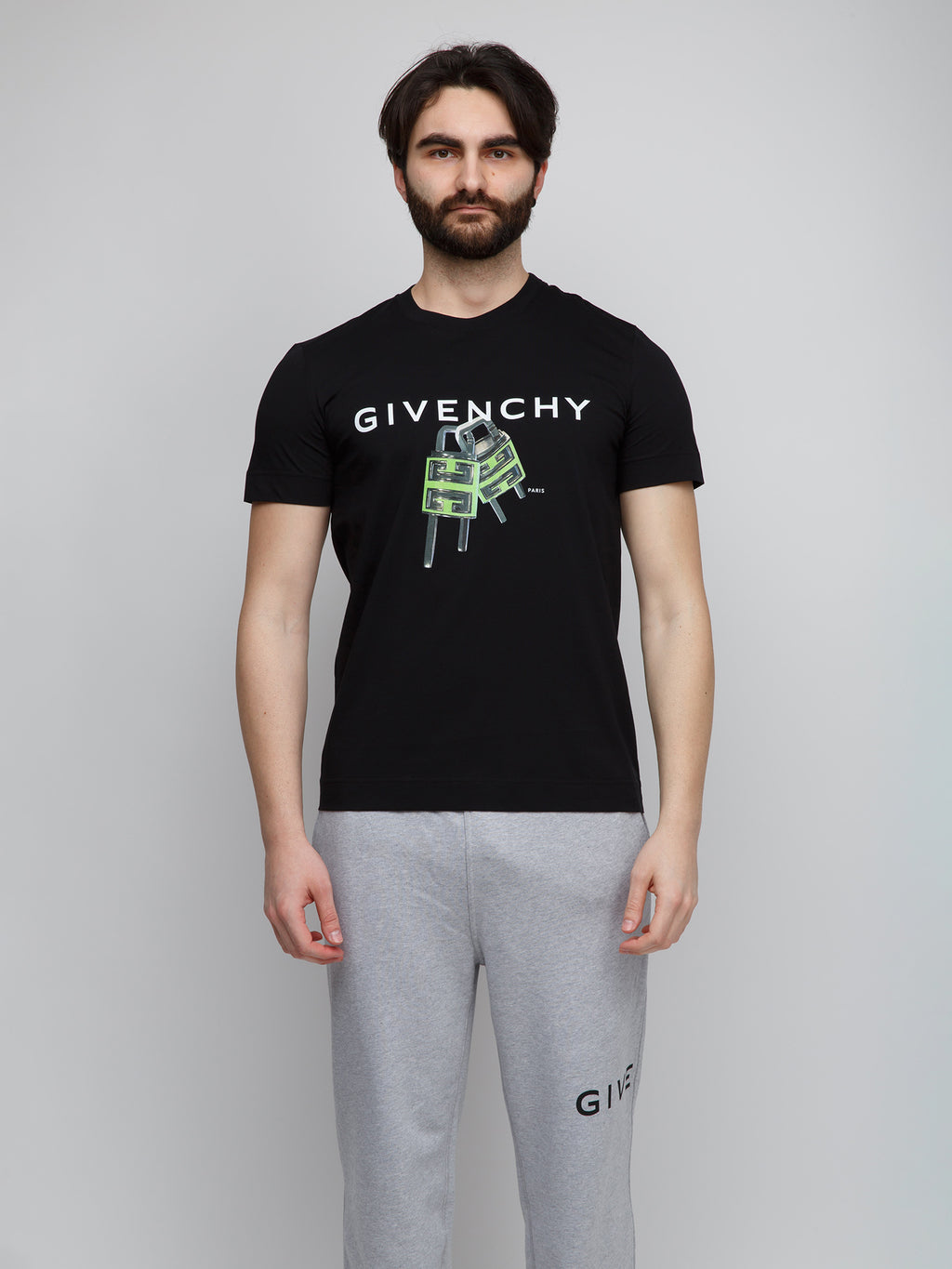Schwarzes Baumwoll-T-Shirt