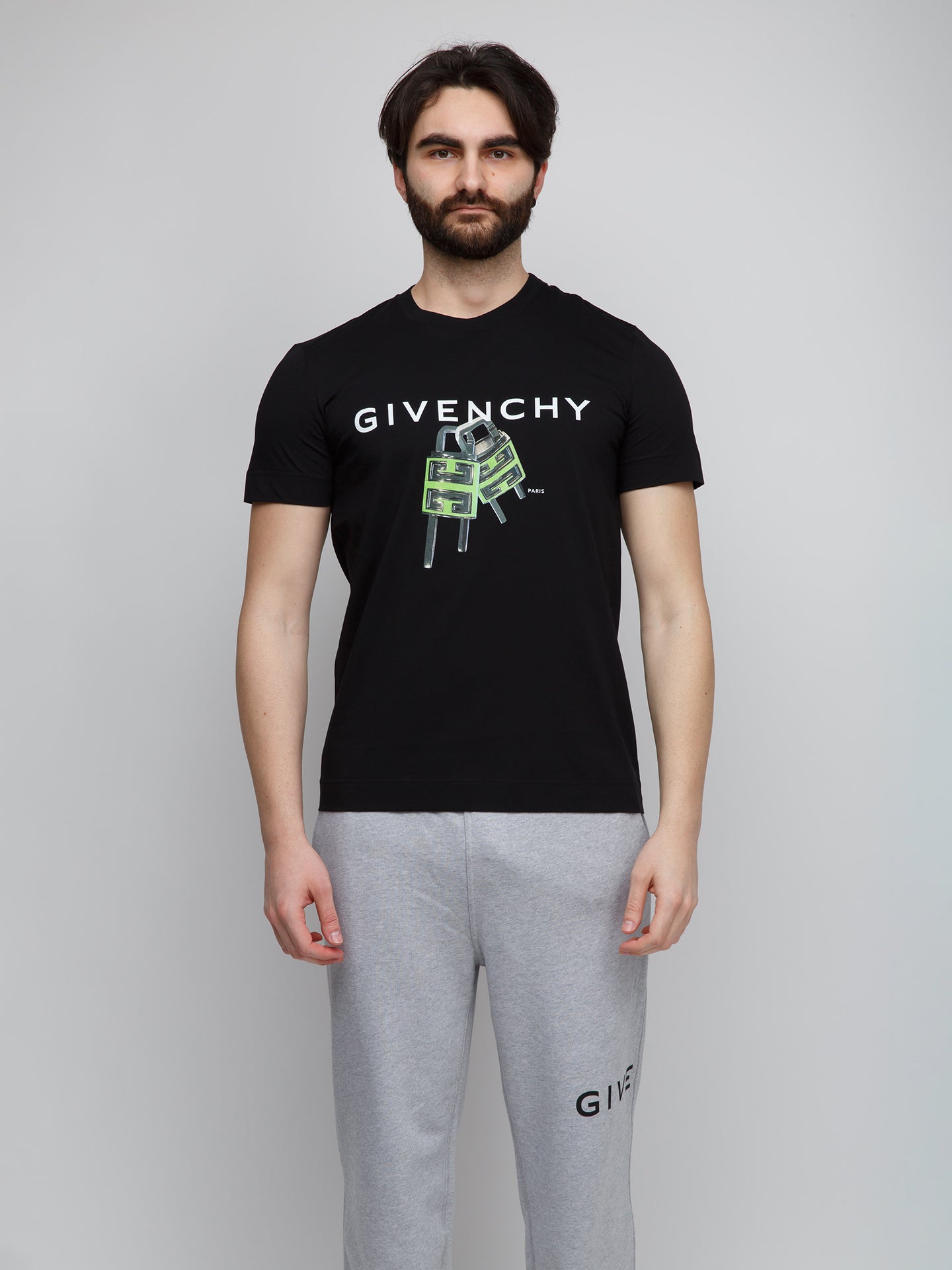 Schwarzes Baumwoll-T-Shirt
