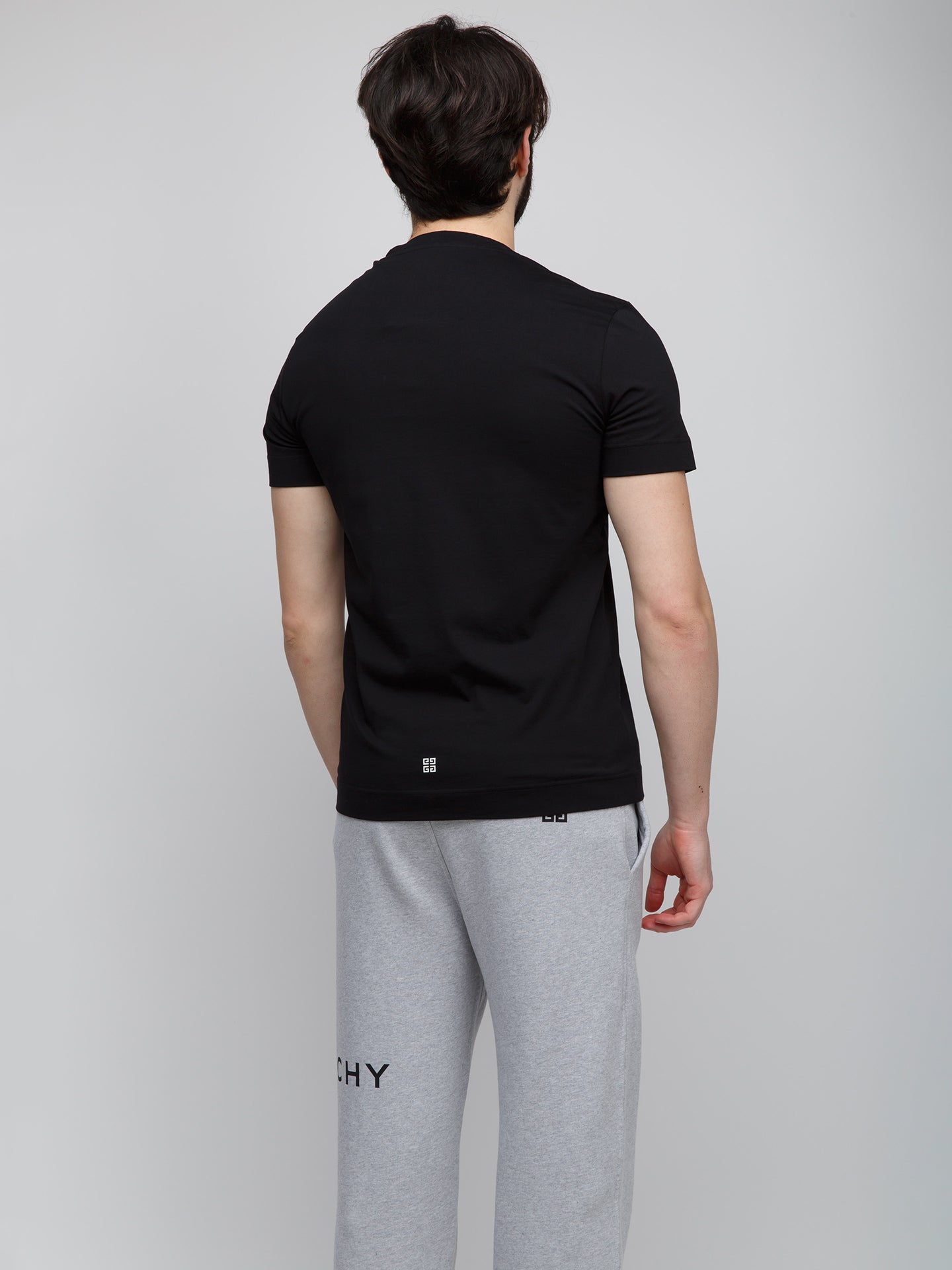 Schwarzes Baumwoll-T-Shirt
