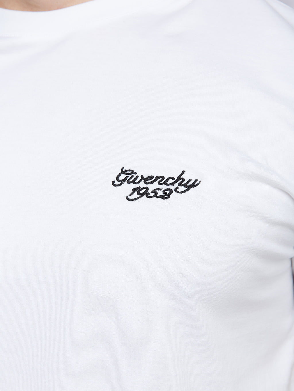 Weißes Baumwoll-T-Shirt