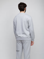 Grauer Baumwollpullover