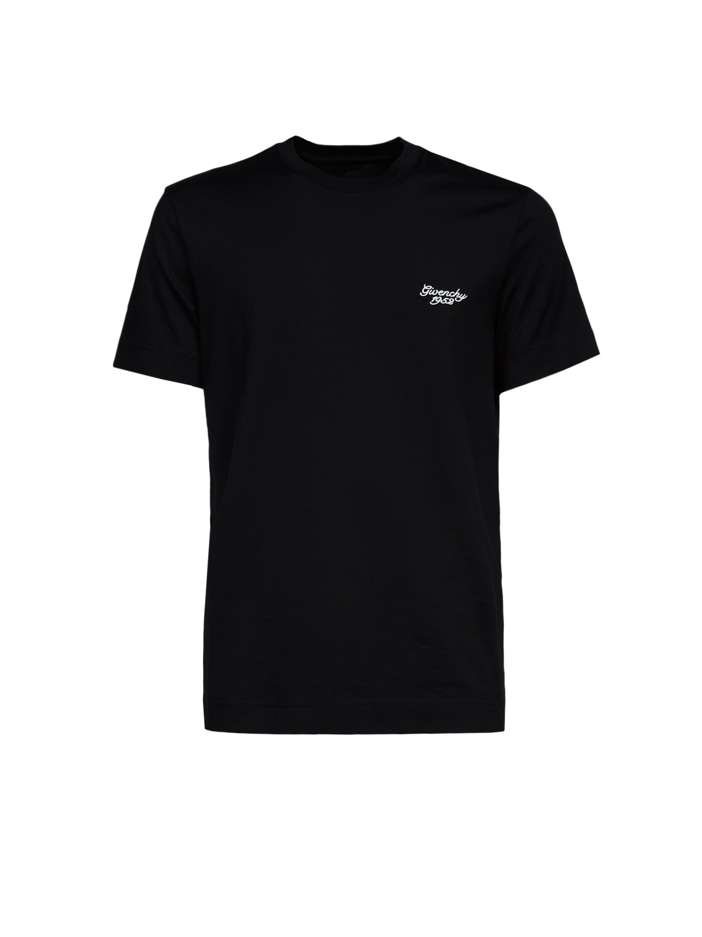 Schwarzes Baumwoll-T-Shirt