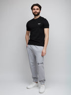 Schwarzes Baumwoll-T-Shirt