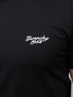 Schwarzes Baumwoll-T-Shirt