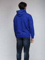 Blauer Baumwoll-Hoodie