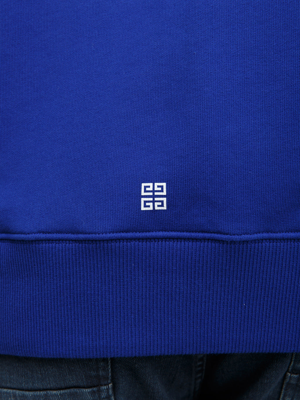 Blauer Baumwoll-Hoodie