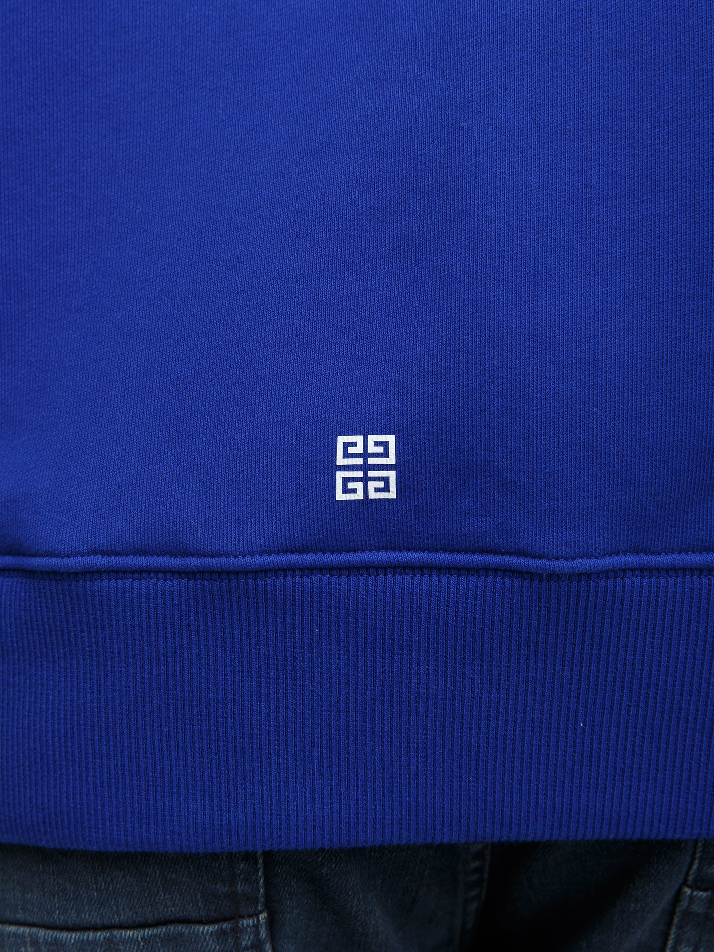 Blauer Baumwoll-Hoodie