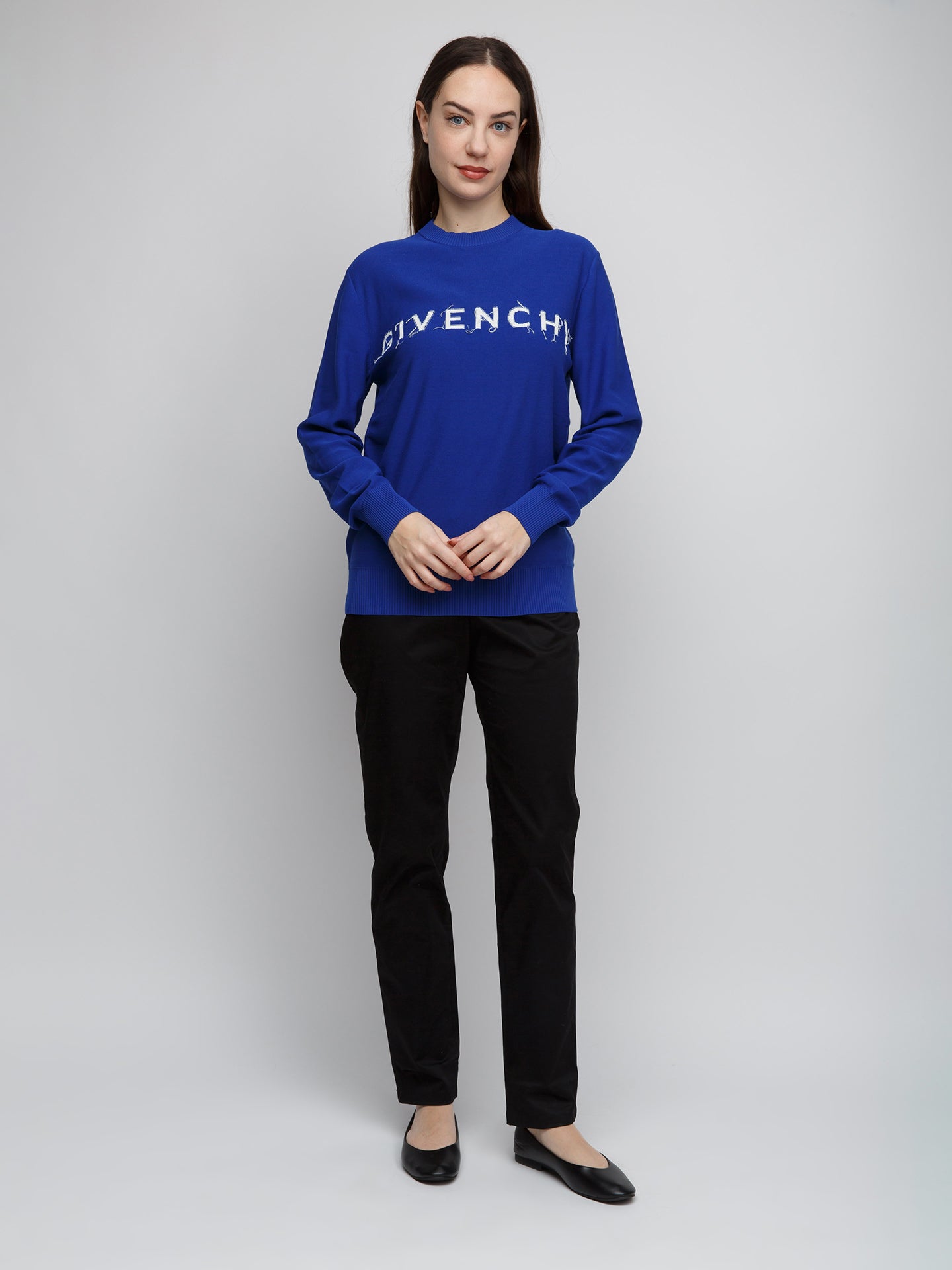 Blauer Baumwoll-Sweatshirt