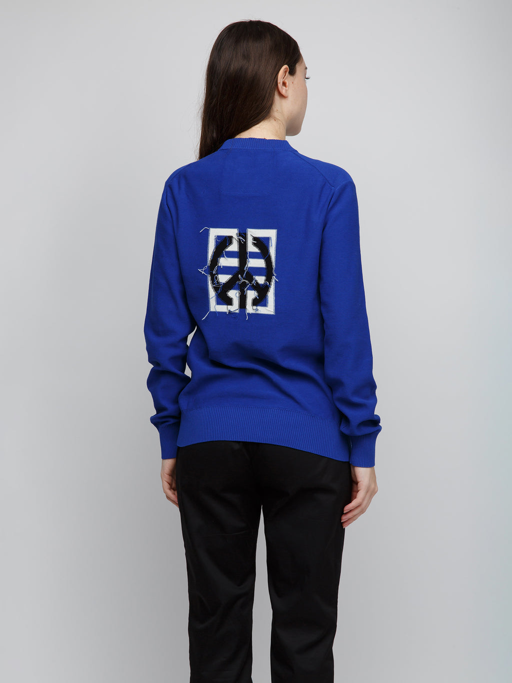 Blauer Baumwoll-Sweatshirt