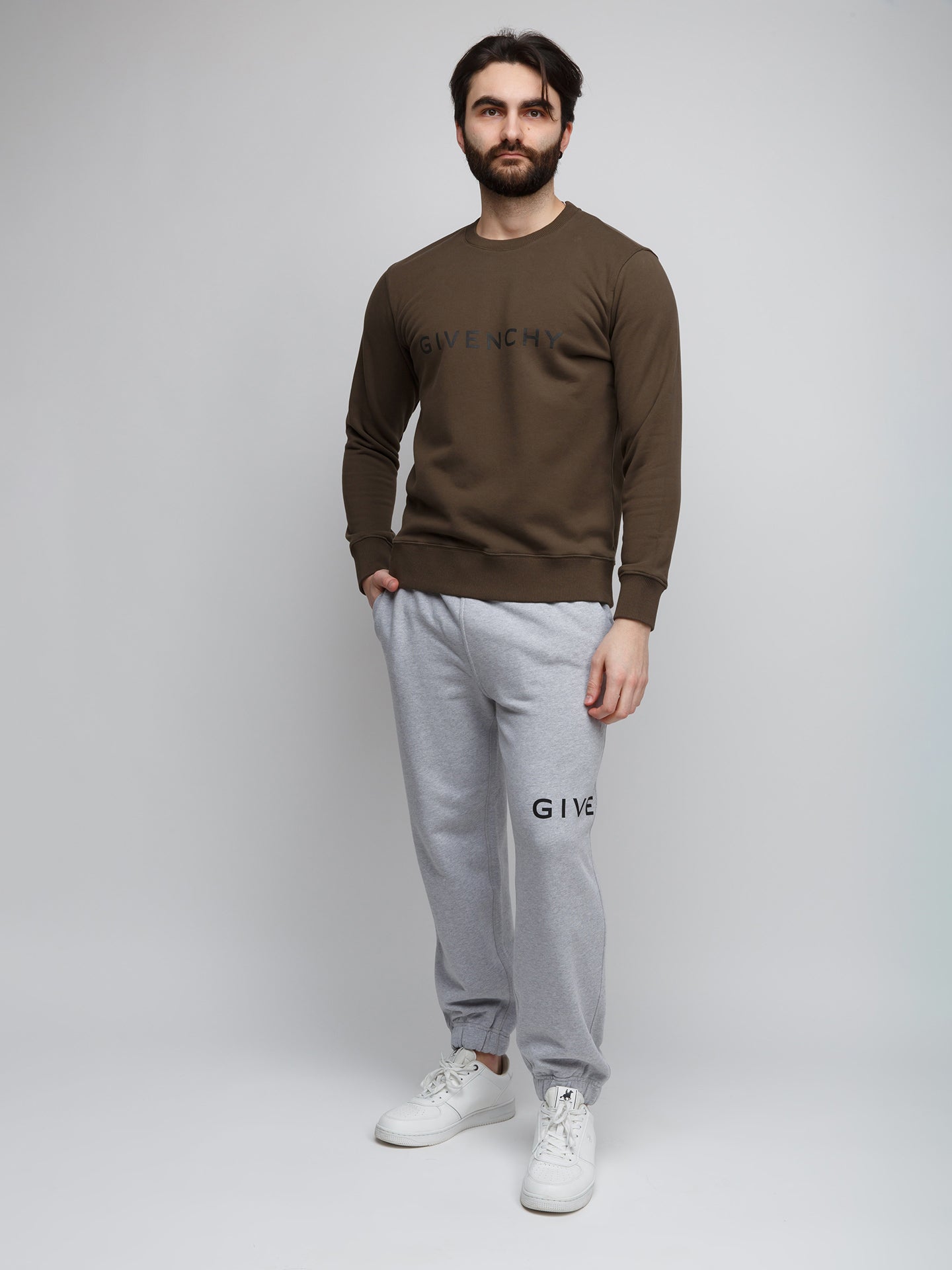 Zweifarbiger Baumwollpullover
