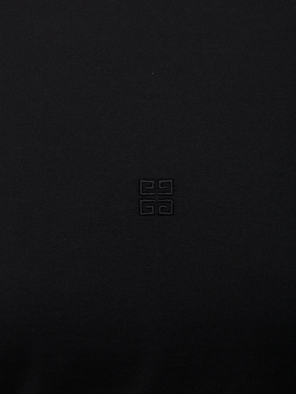 Schwarzes Langarm-T-Shirt aus Baumwolle