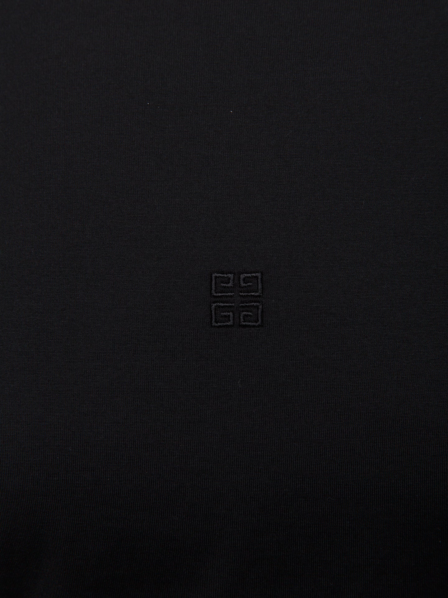 Schwarzes Langarm-T-Shirt aus Baumwolle