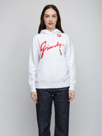 Weiße Baumwoll-Kapuzenpullover