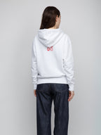 Weiße Baumwoll-Kapuzenpullover