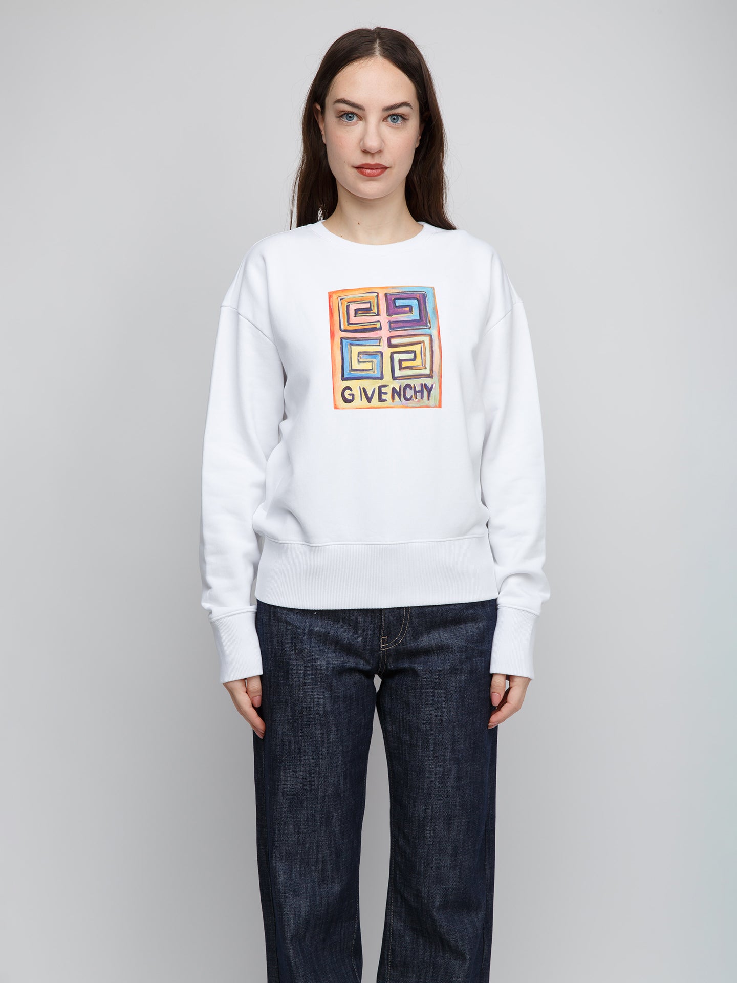 Weißes Baumwoll-Sweatshirt