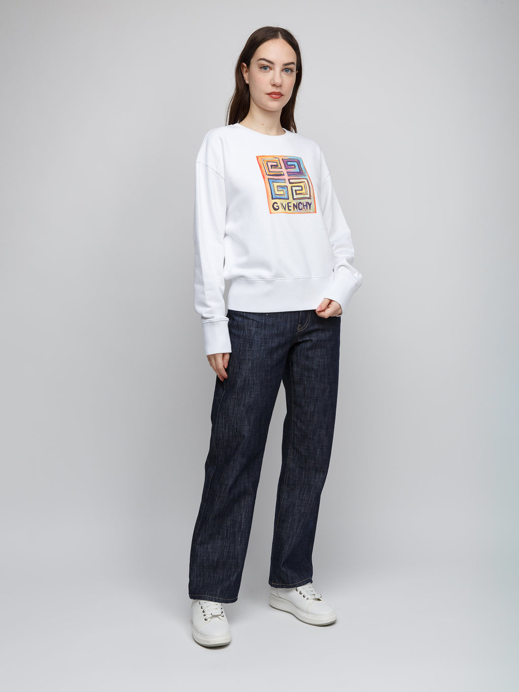 Weißes Baumwoll-Sweatshirt