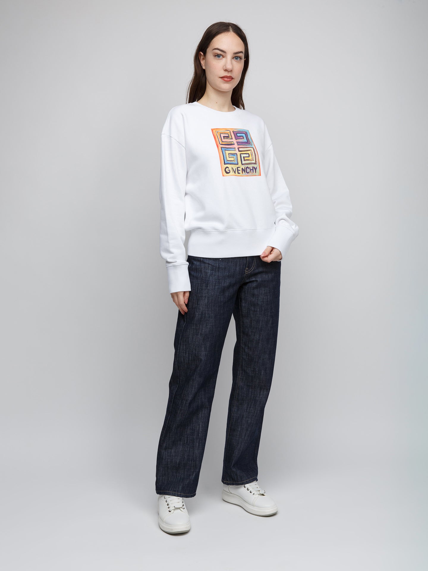 Weißes Baumwoll-Sweatshirt