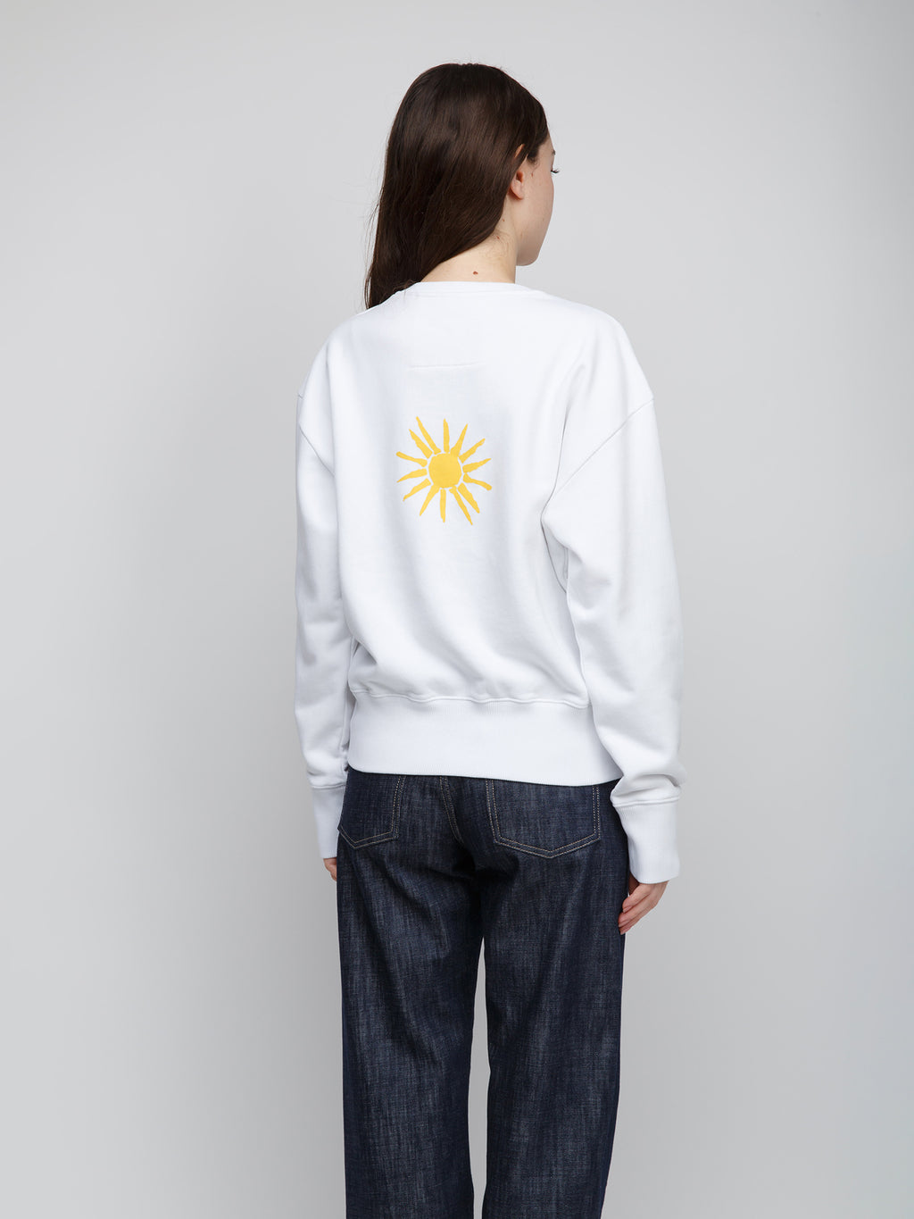 Weißes Baumwoll-Sweatshirt