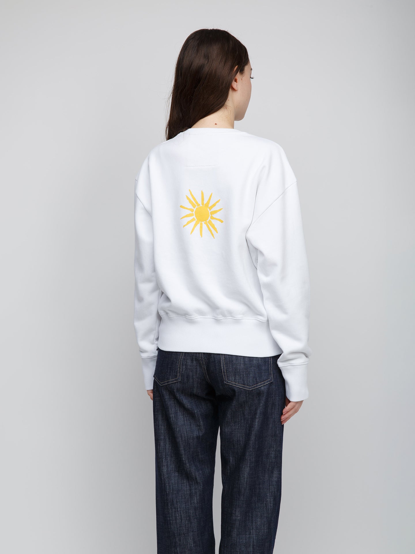 Weißes Baumwoll-Sweatshirt