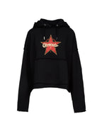Schwarzer Baumwoll-Hoodie