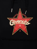 Schwarzer Baumwoll-Hoodie