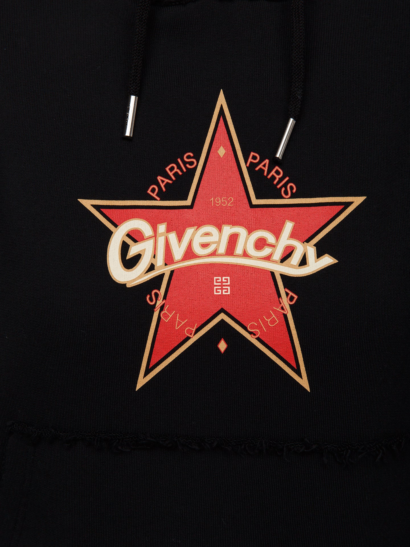 Schwarzer Baumwoll-Hoodie
