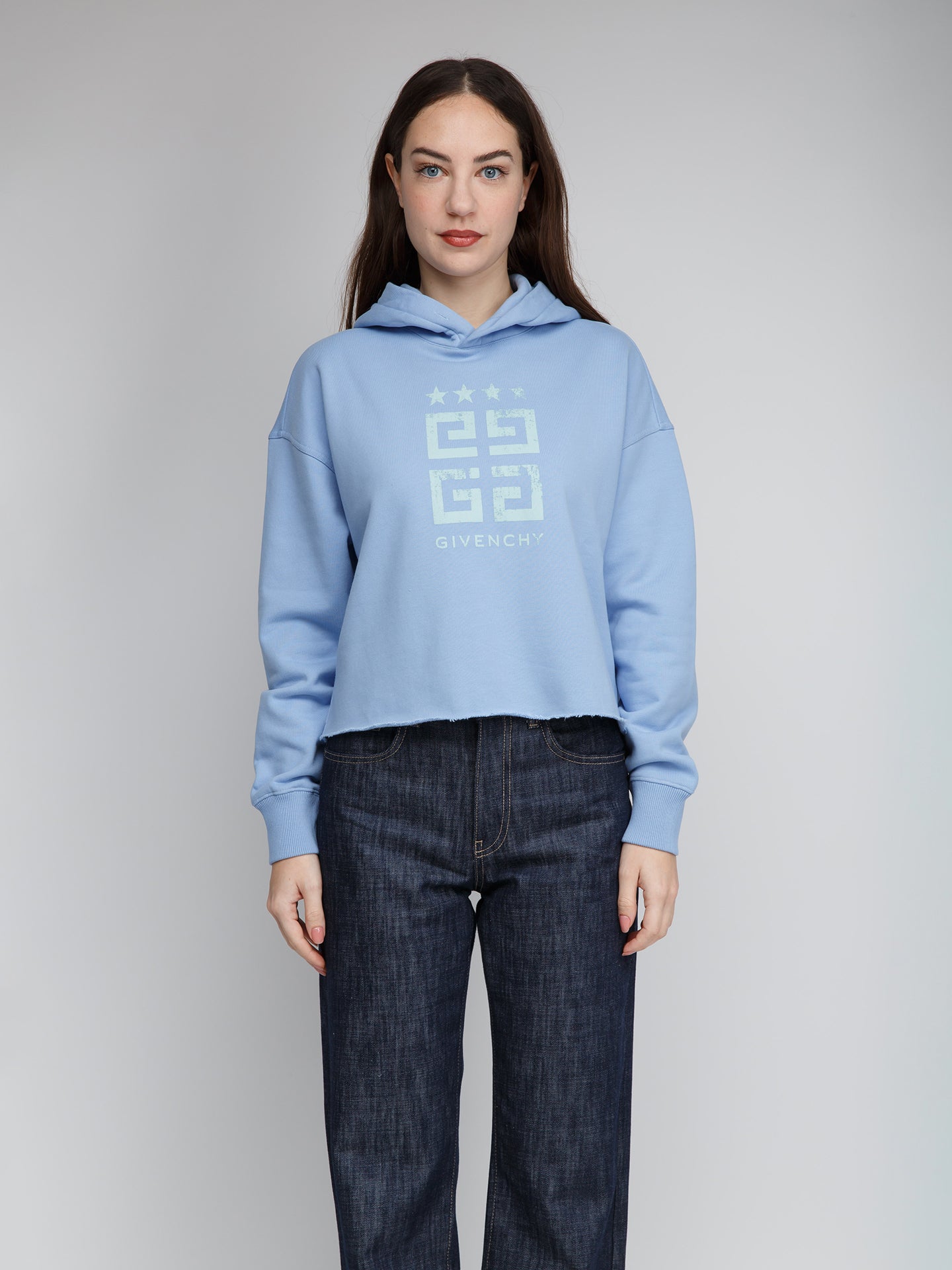 Blauer Baumwoll-Sweatshirt