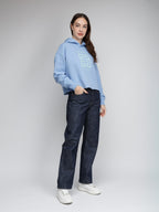 Blauer Baumwoll-Sweatshirt