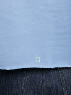 Blauer Baumwoll-Sweatshirt