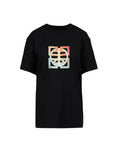 Schwarzes Baumwoll-T-Shirt