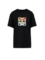 Schwarzes Baumwoll-T-Shirt