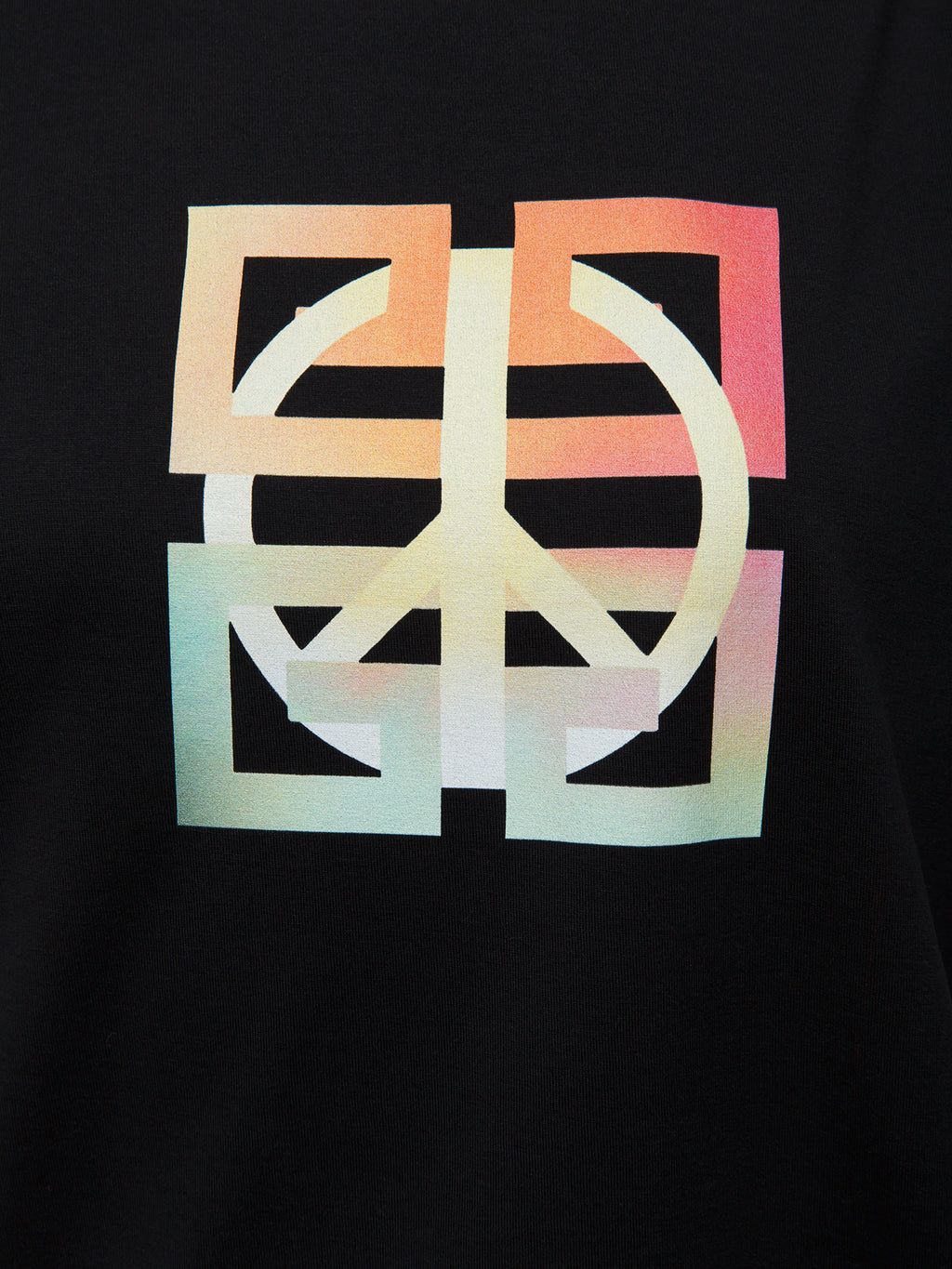 Schwarzes Baumwoll-T-Shirt