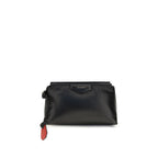 Schwarze Clutch aus Lammleder