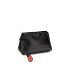 Schwarze Clutch aus Lammleder
