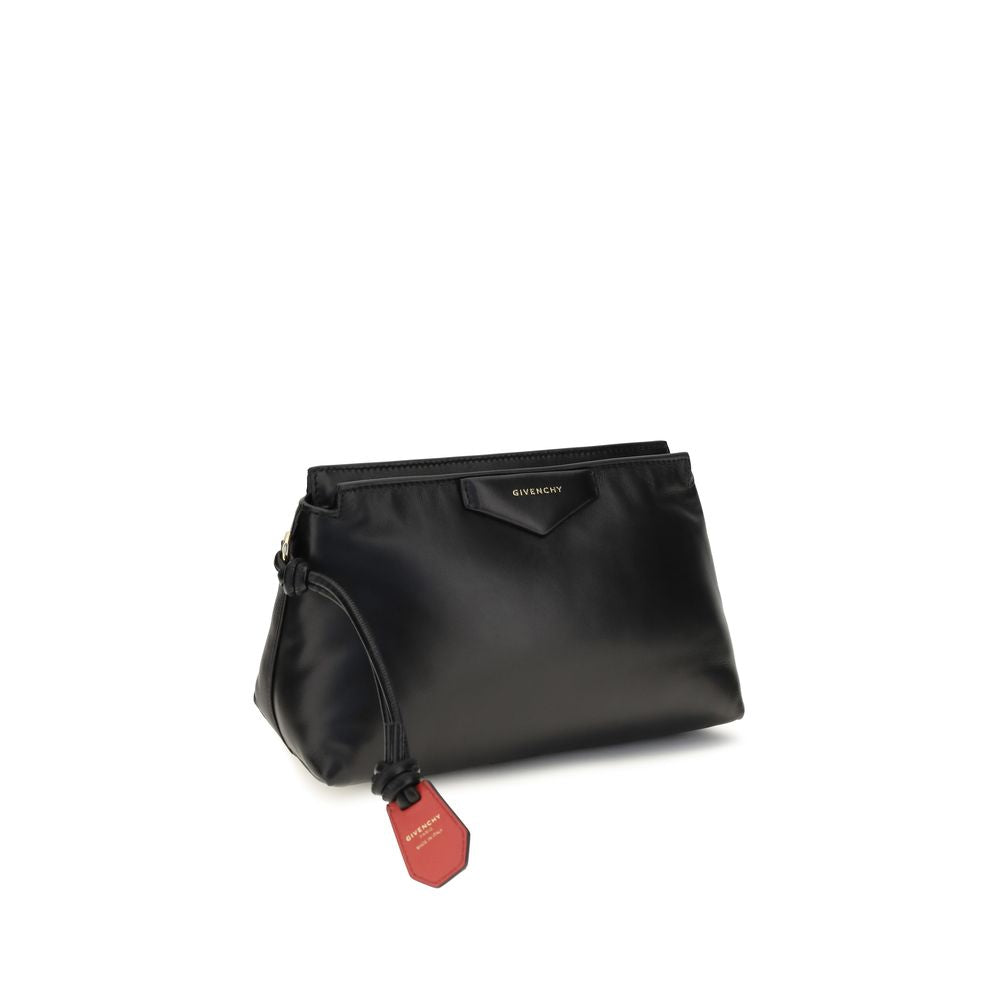 Schwarze Clutch aus Lammleder