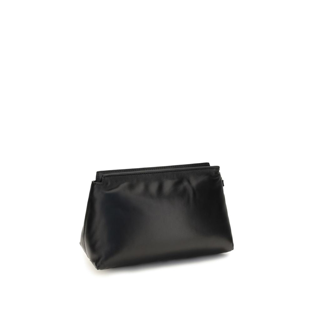 Schwarze Clutch aus Lammleder