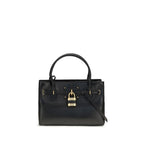 Schwarze Schultertasche aus Büffelleder